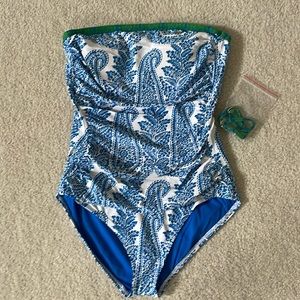 Tommy Bahama bandeau one piece swimsuit